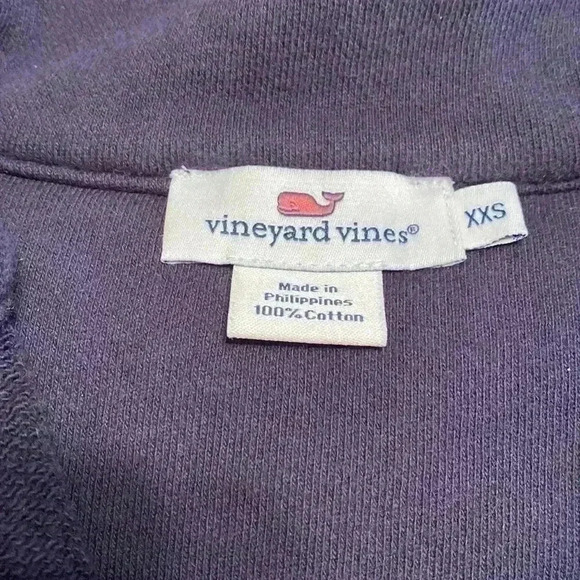 Vineyard Vines XXS Navy Sweat Shirt 1/4 zip - Picture 5 of 7